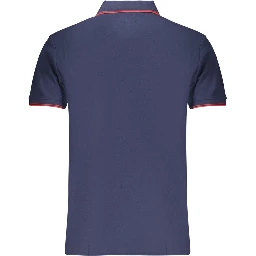 Blue Cotton Polo Shirt