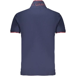 Blue Cotton Polo Shirt
