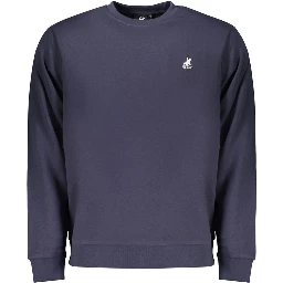 Blue Cotton Men Sweatshirt