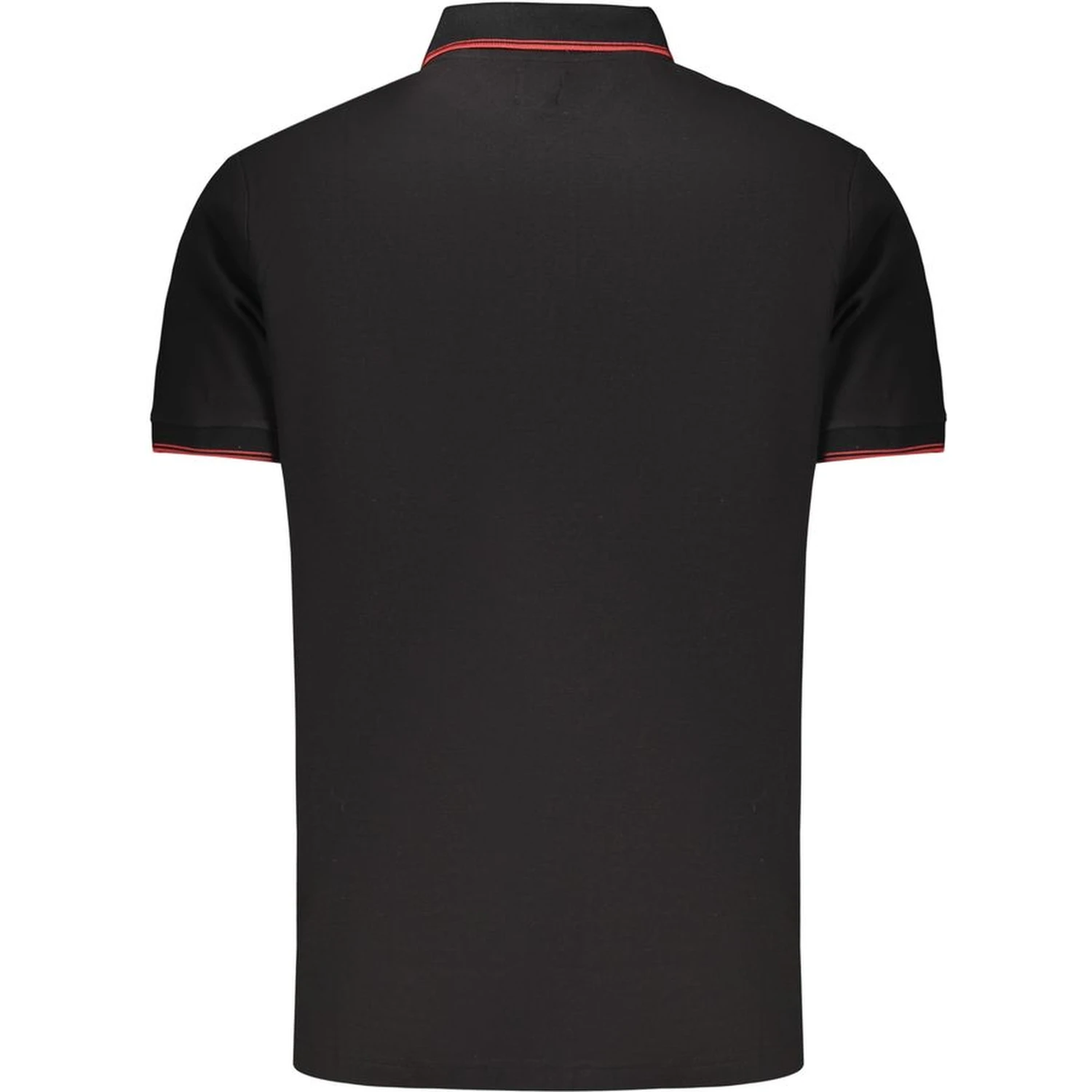 Black Cotton Men Polo