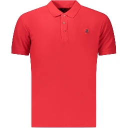 Red Cotton Men Polo