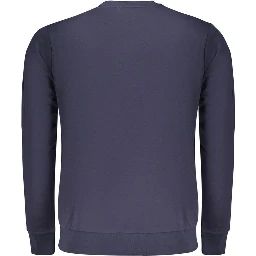 Blue Cotton Men Sweatshirt