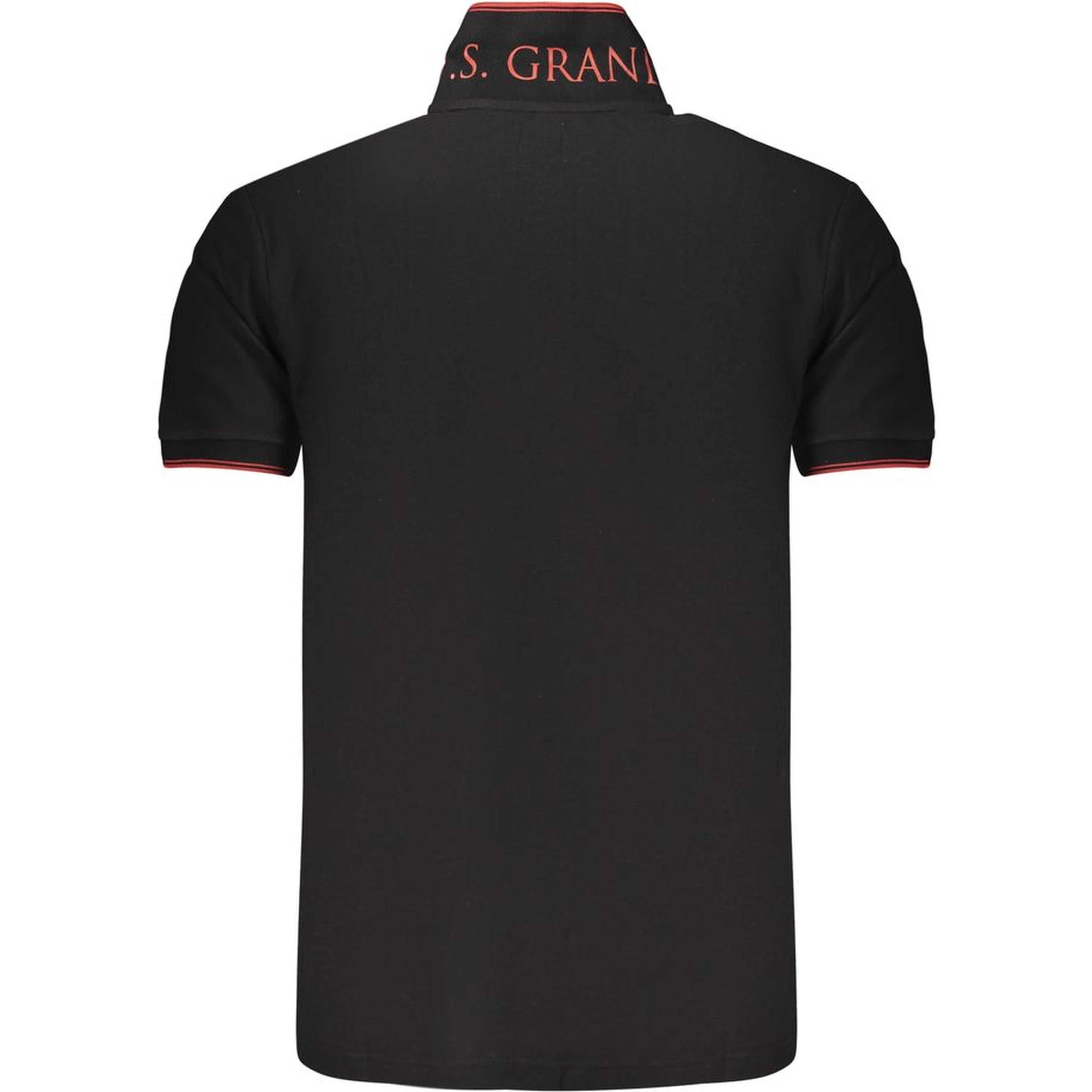 Black Cotton Men Polo