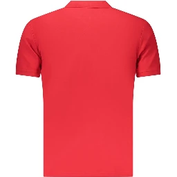 Red Cotton Men Polo
