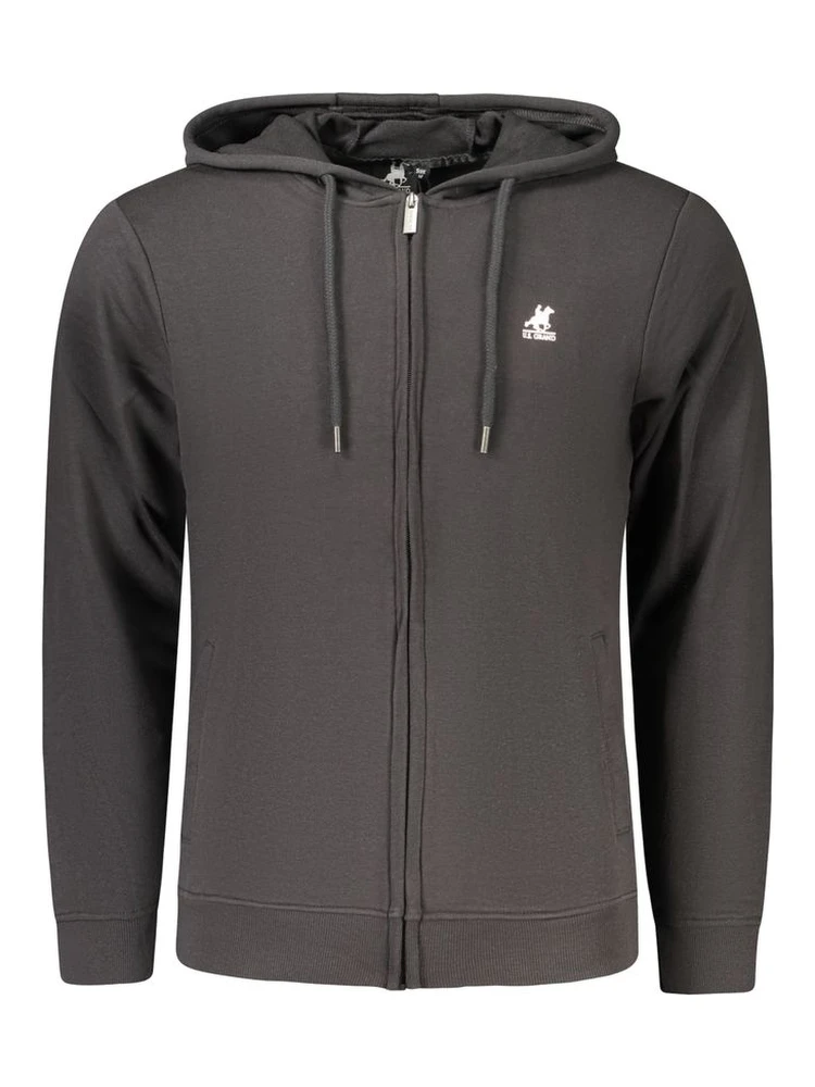 Black Cotton Men's Hoodie