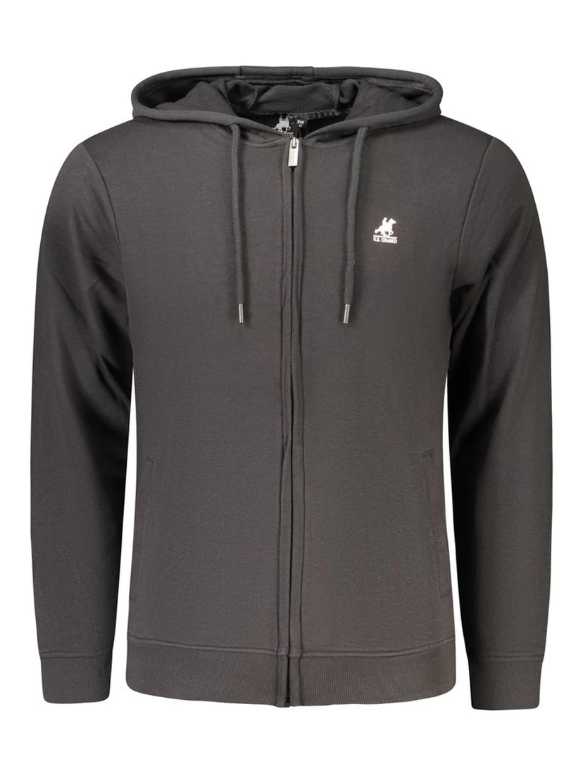 Black Cotton Men's Hoodie
