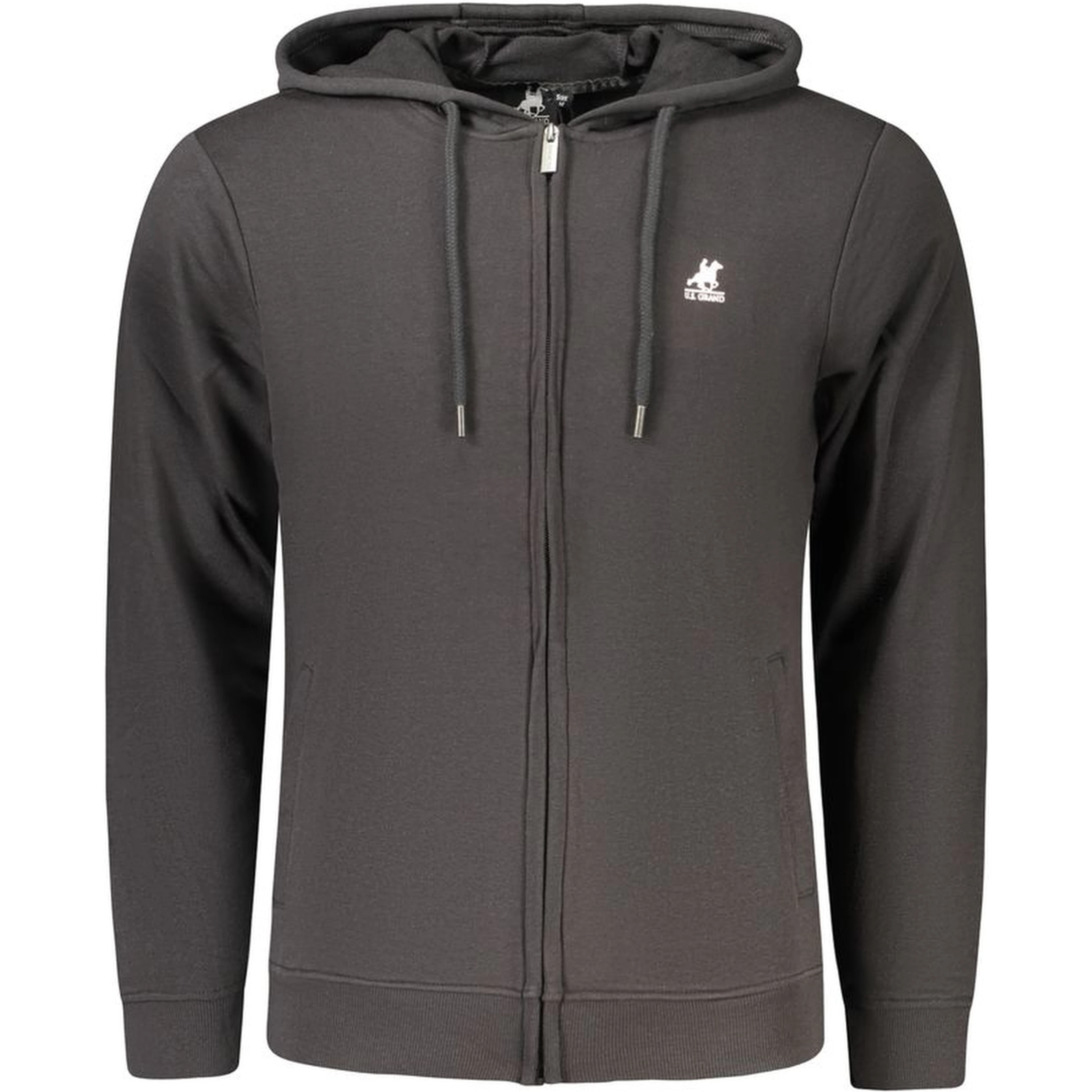 Black Cotton Men's Hoodie