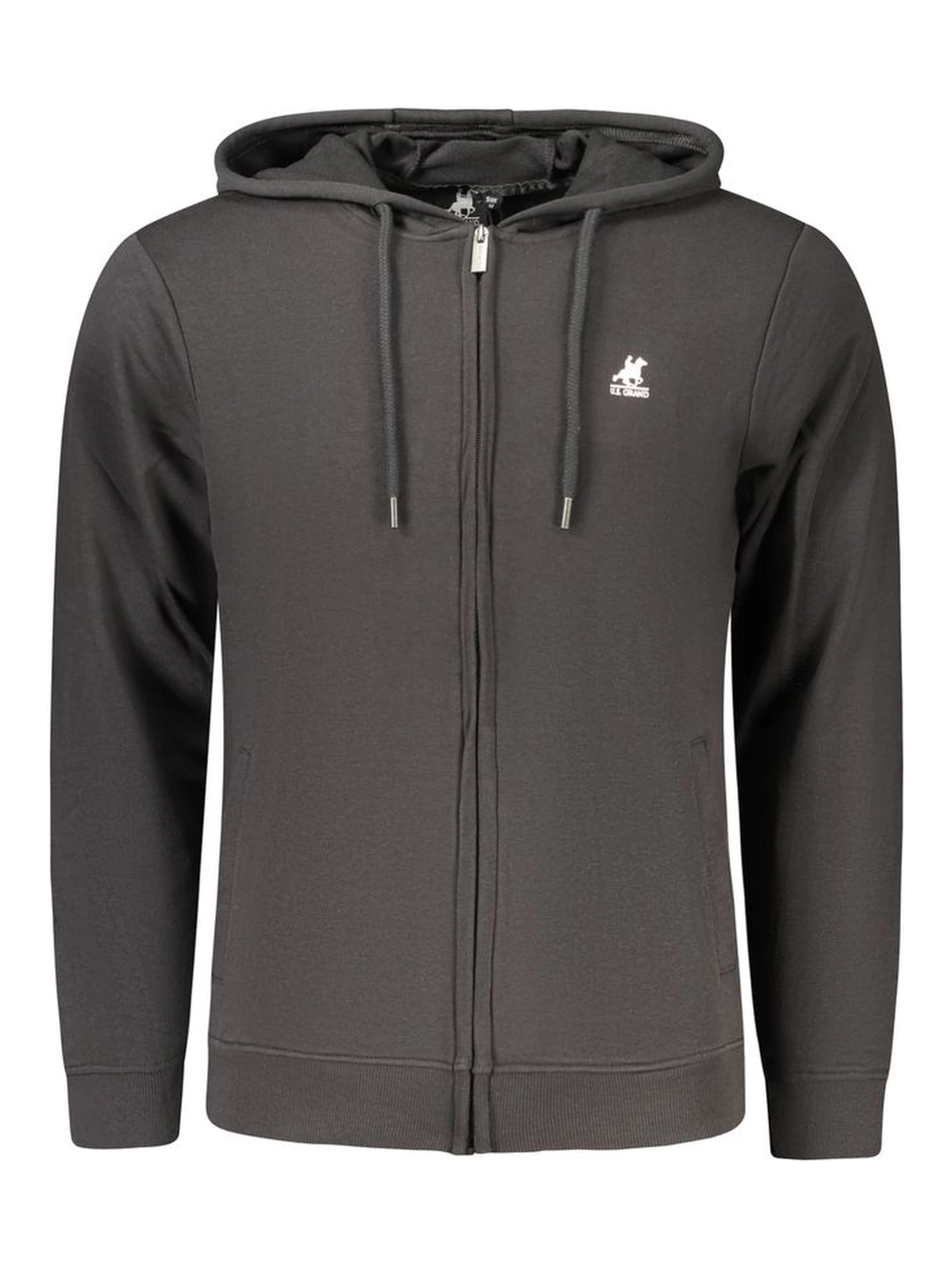 Black Cotton Men's Hoodie