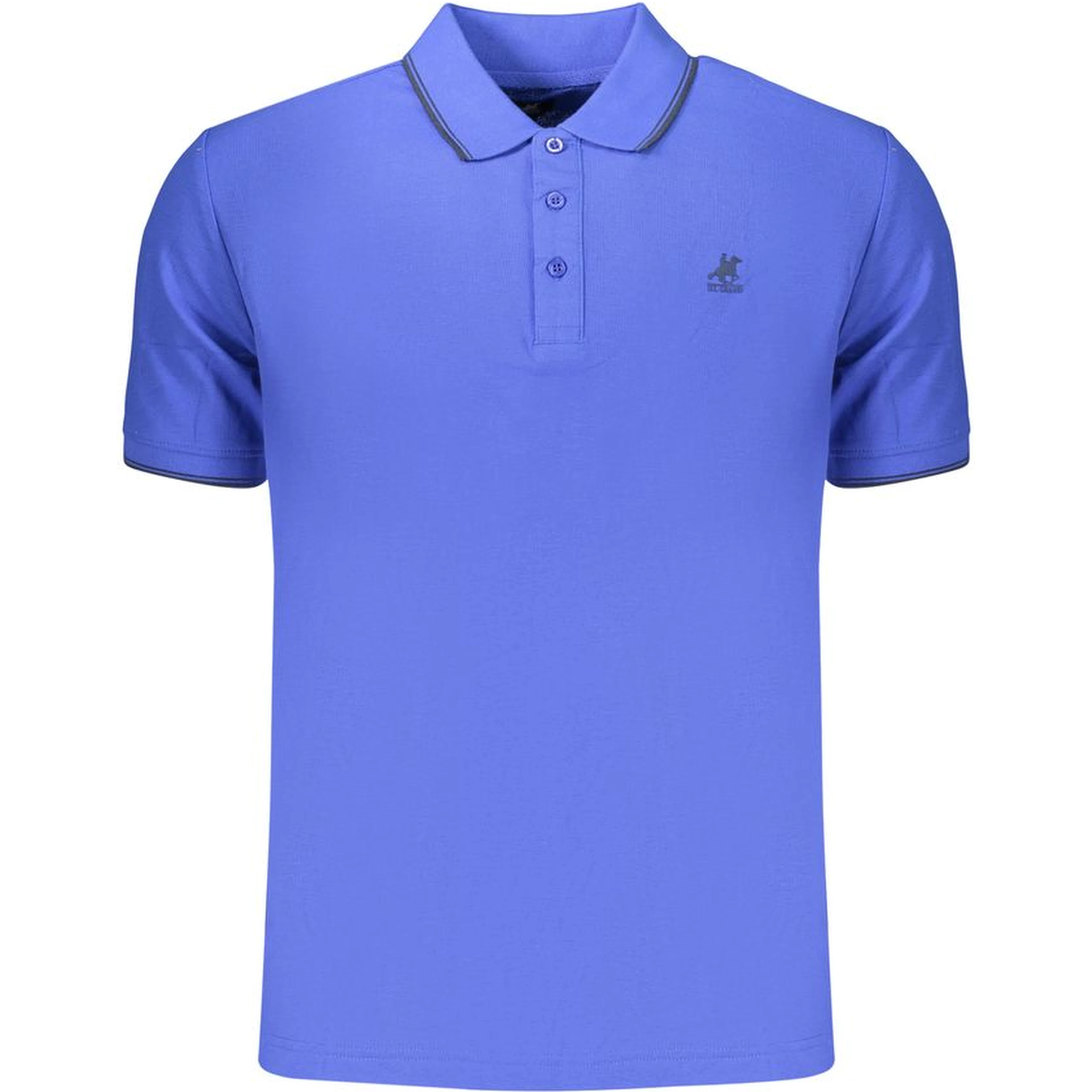 Blue Cotton Men's Polo Shirt