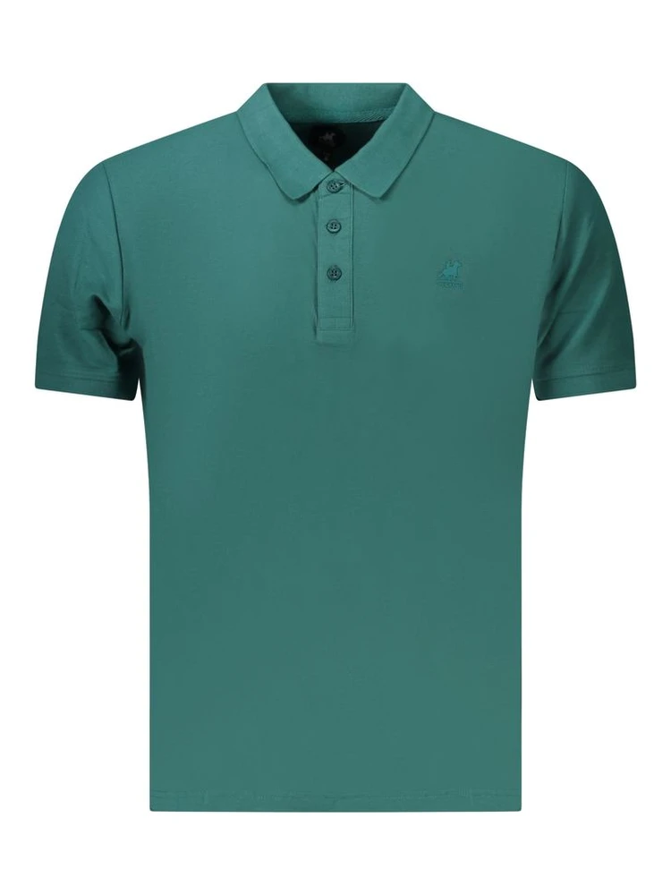 Green Cotton Men's Polo