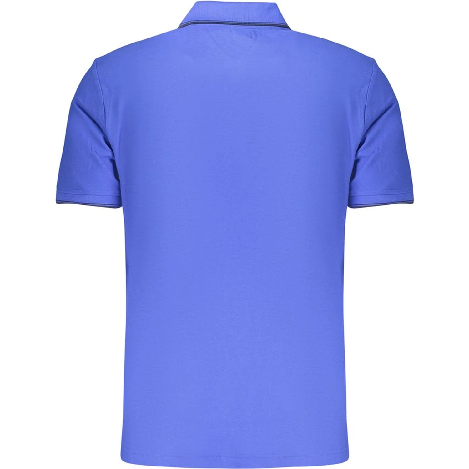 Blue Cotton Men's Polo Shirt