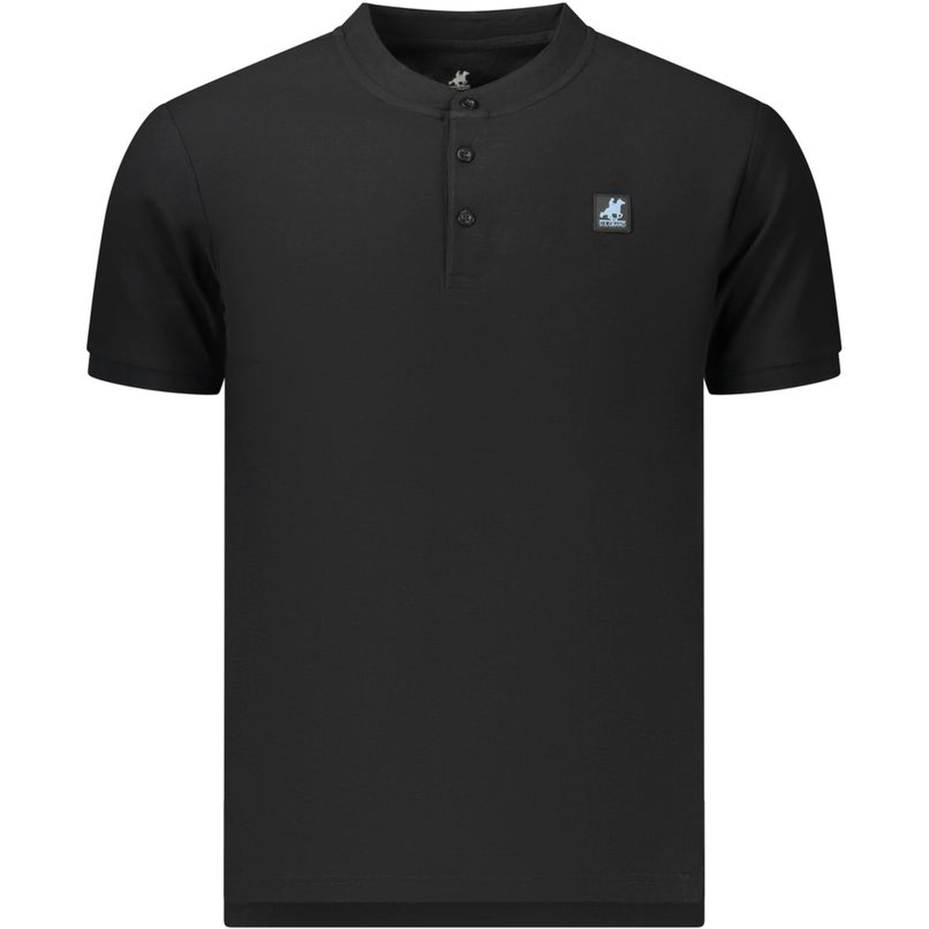 Black Cotton Men's Polo Shirt