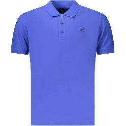 Blue Cotton Men's Polo