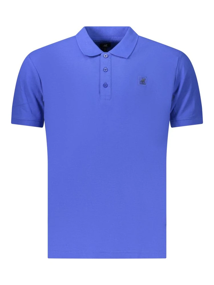 Blue Cotton Men's Polo