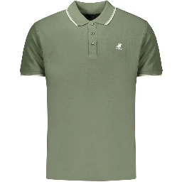 Green Cotton Men's Polo