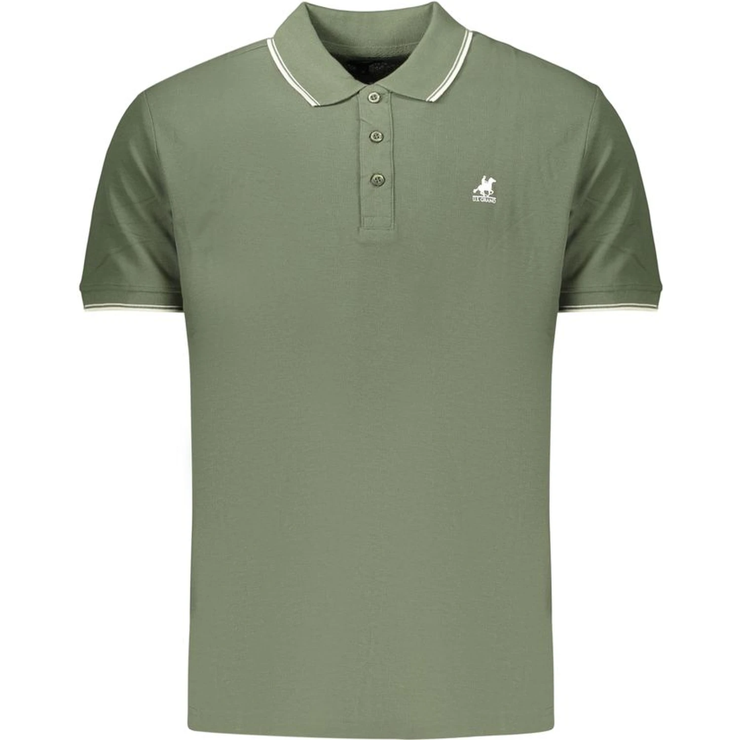 Green Cotton Men's Polo