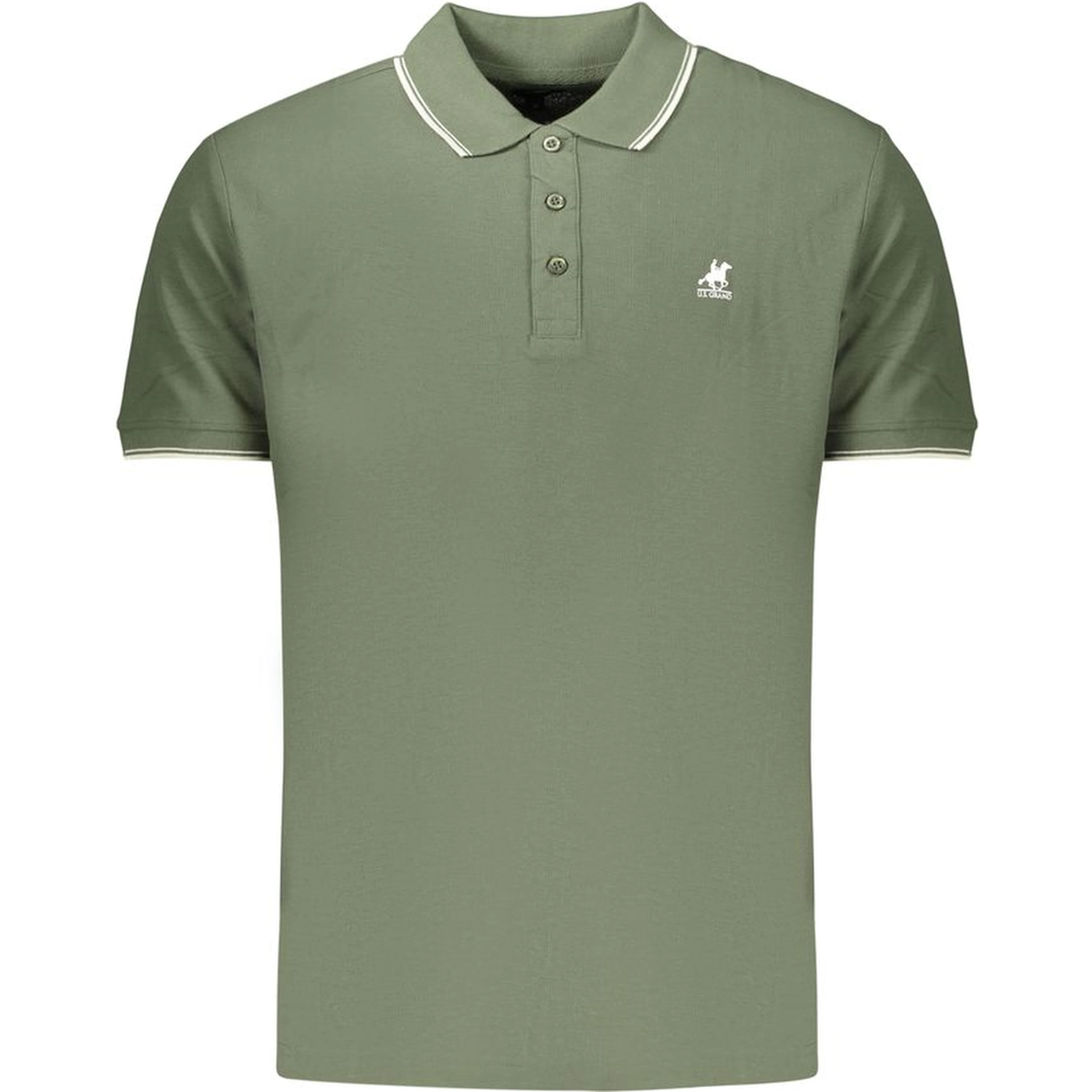 Green Cotton Men's Polo