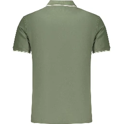 Green Cotton Men's Polo