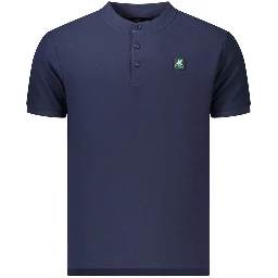 Blue Cotton Men's Polo