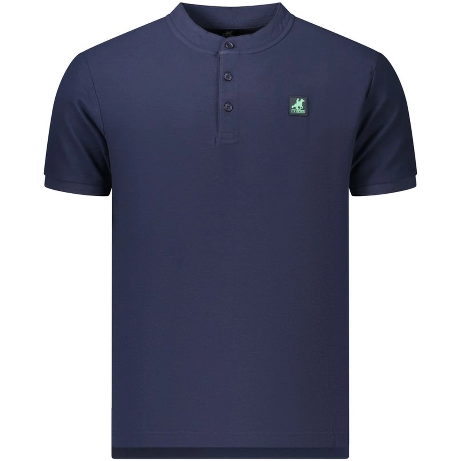 Blue Cotton Men's Polo