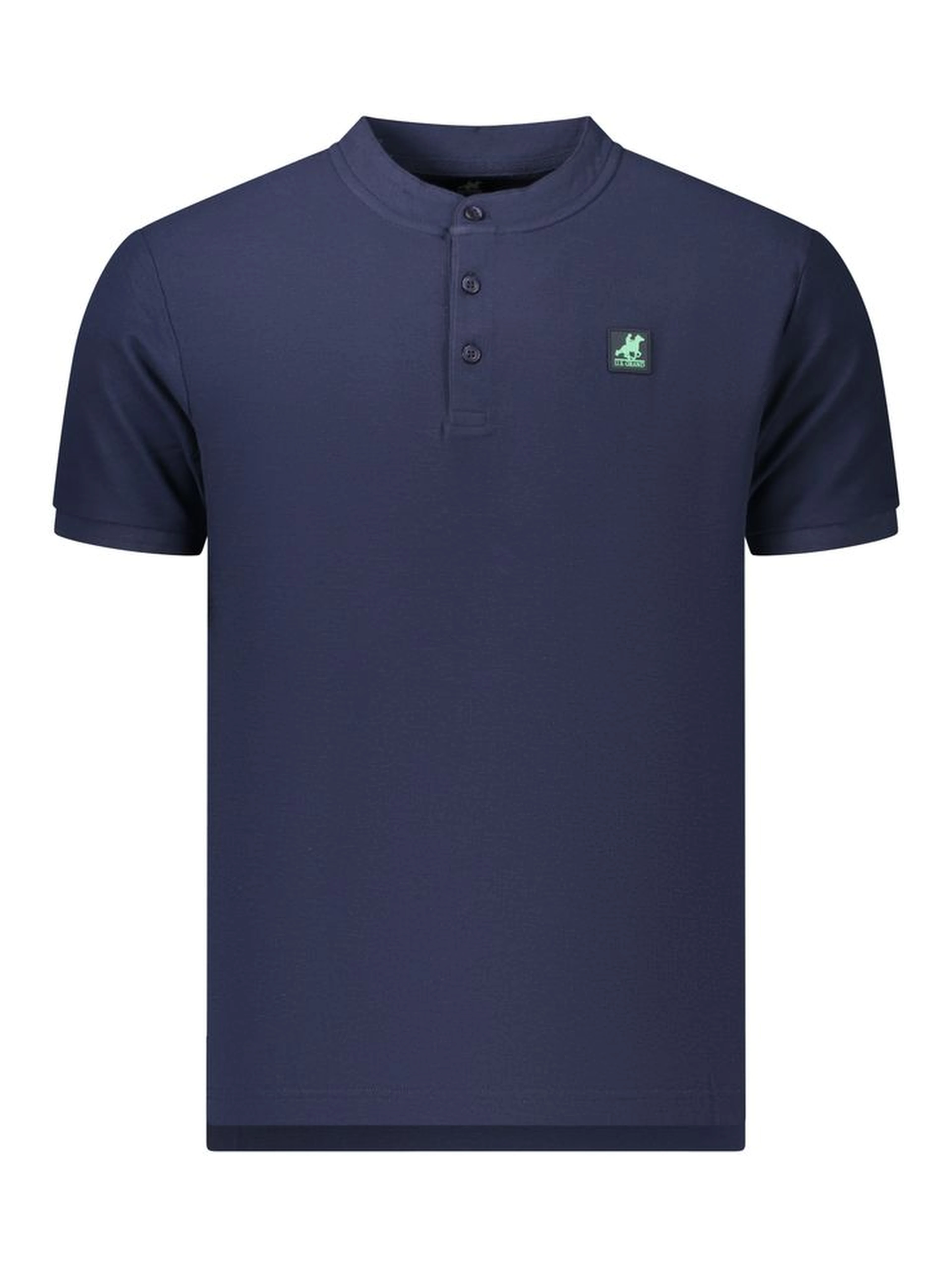 Blue Cotton Men's Polo