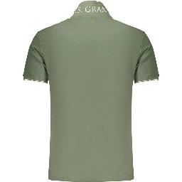 Green Cotton Men's Polo