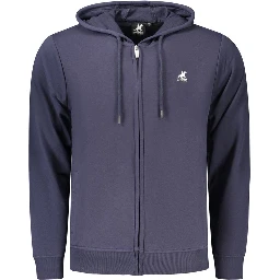 Blue Cotton Mens Hoodie