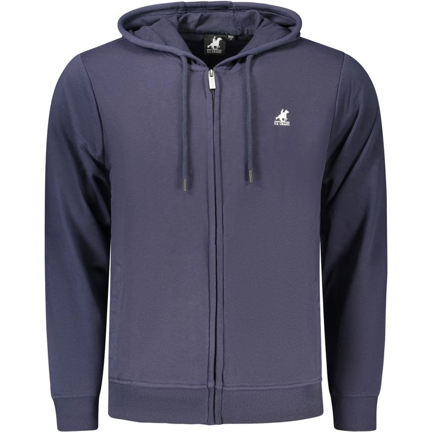 Blue Cotton Mens Hoodie