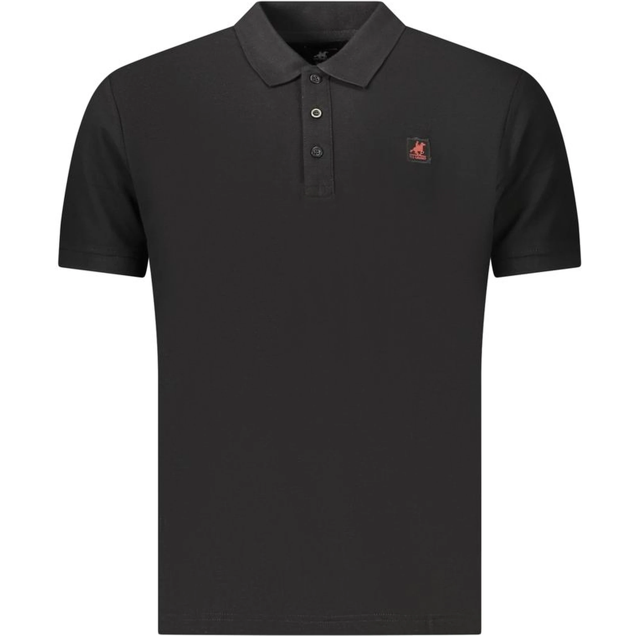 Black Cotton Men's Polo Shirt