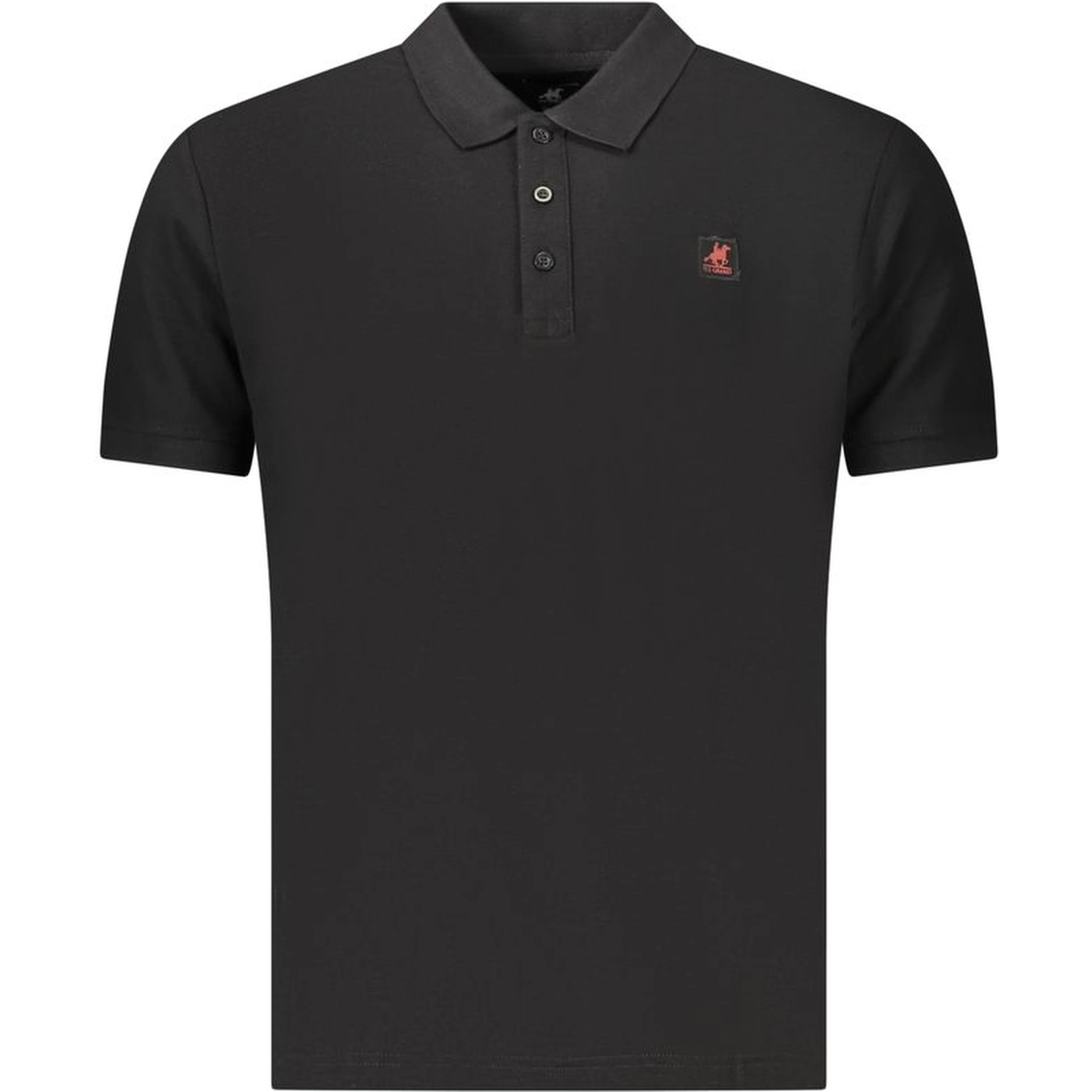 Black Cotton Men's Polo Shirt