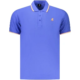 Blue Cotton Men's Polo
