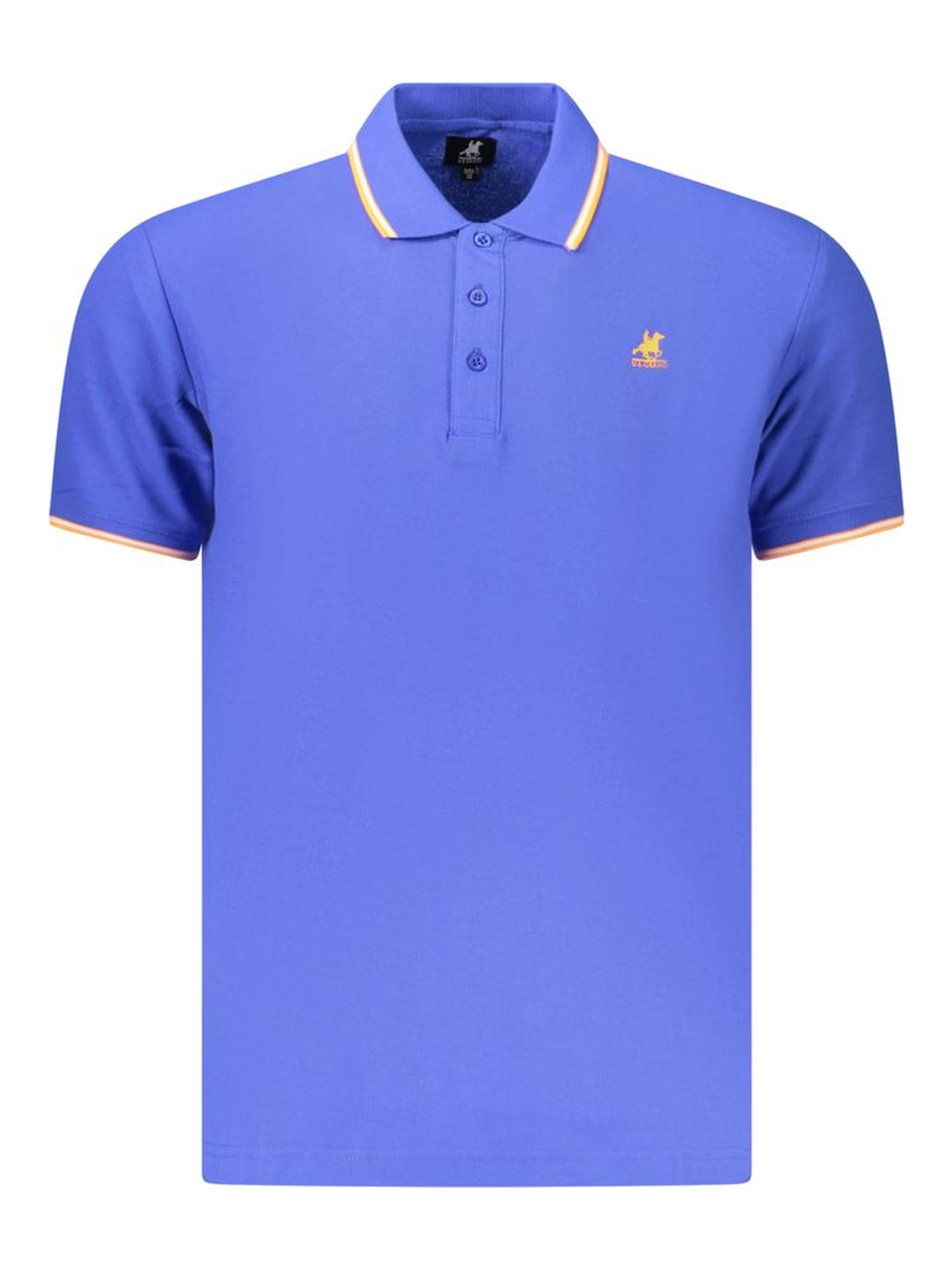 Blue Cotton Men's Polo