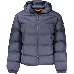 Blue Polyamide Men's Jacket