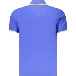 Blue Cotton Men's Polo