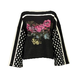 Black Acrylic Women Sweater