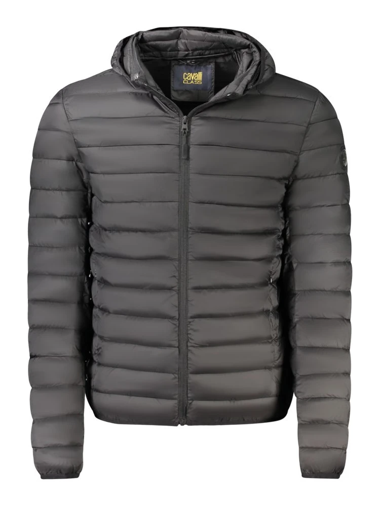 Black Polyester Men's Light Jacket