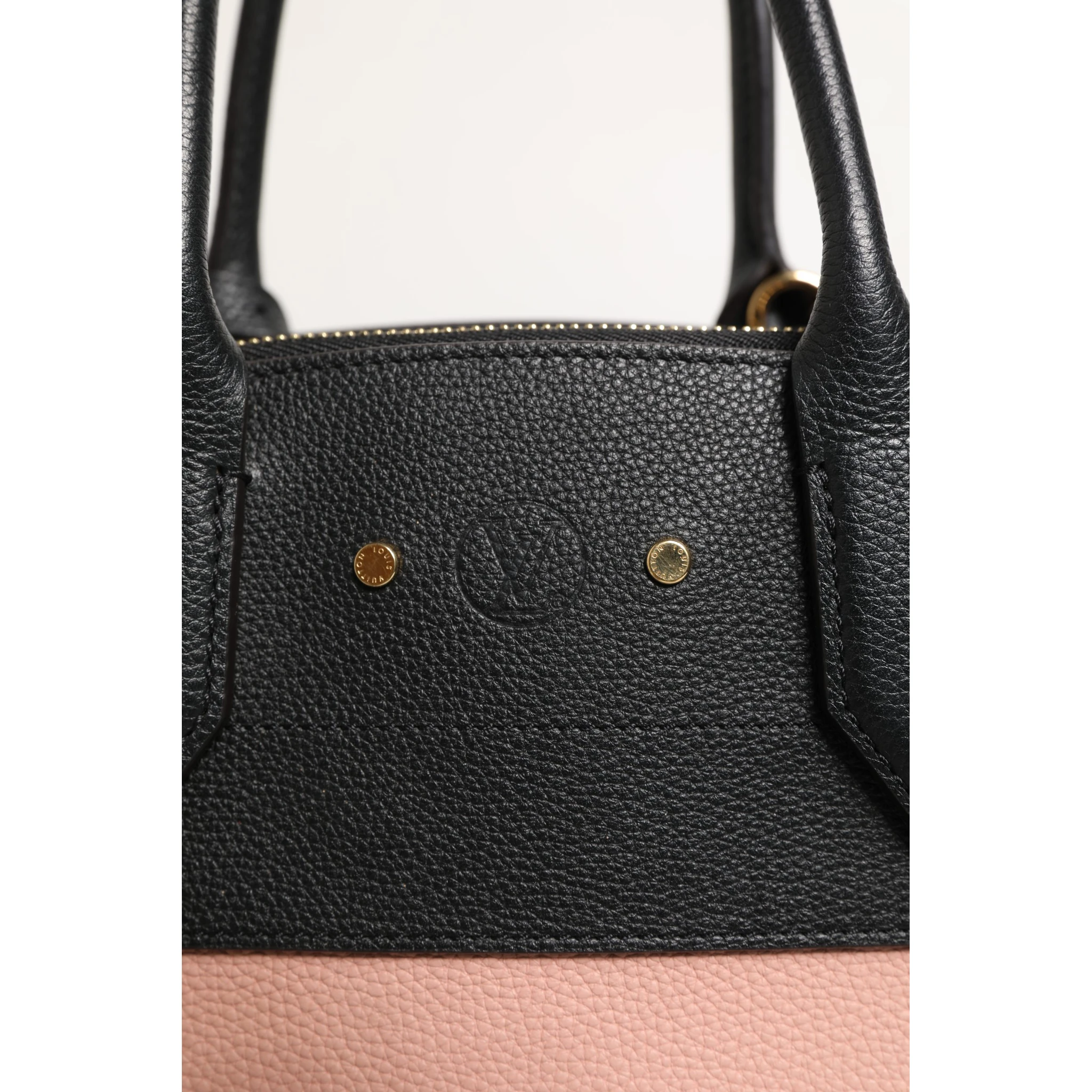 Pink and Black Leather City Steamer Leather Handbag