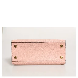 Pink and Black Leather City Steamer Leather Handbag