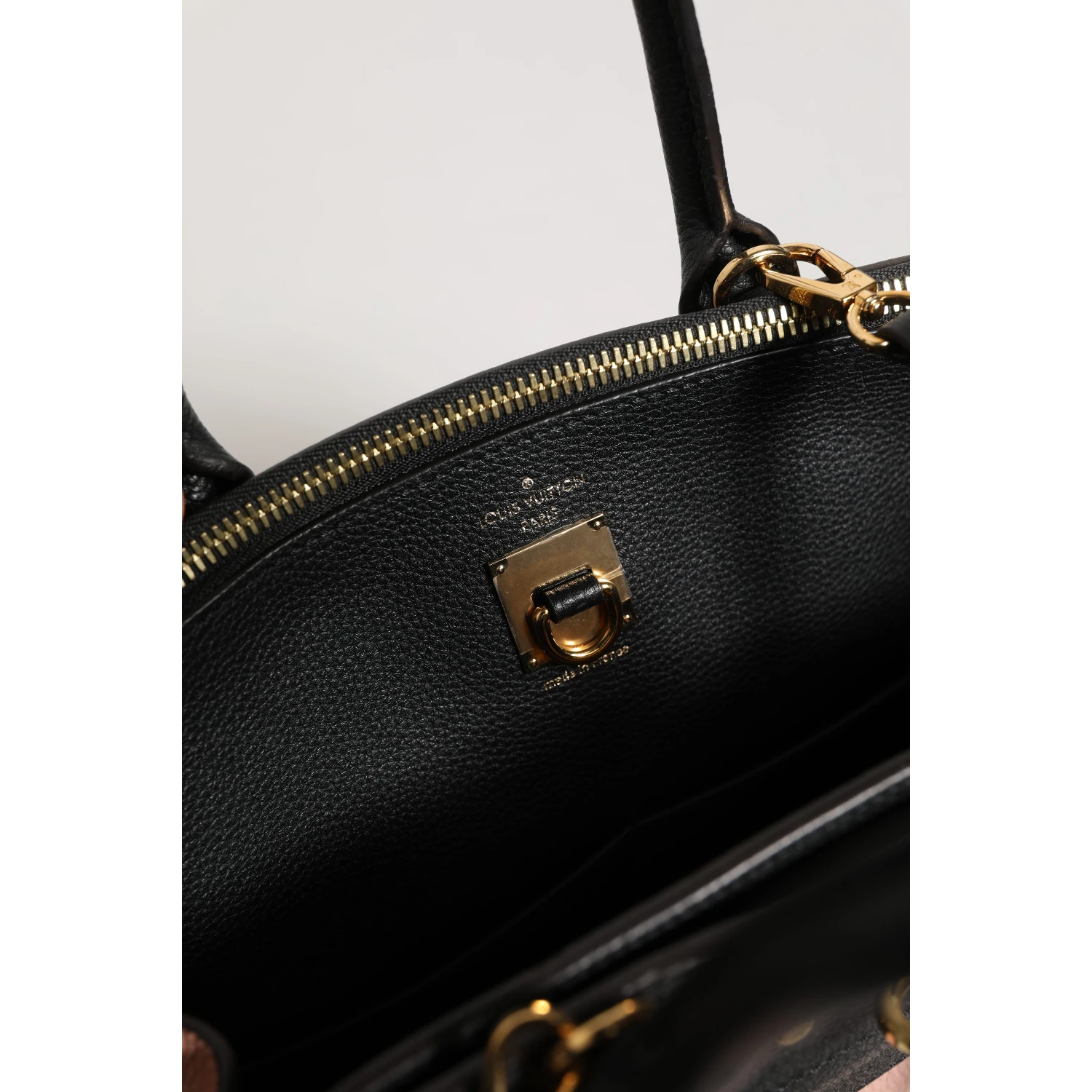 Pink and Black Leather City Steamer Leather Handbag