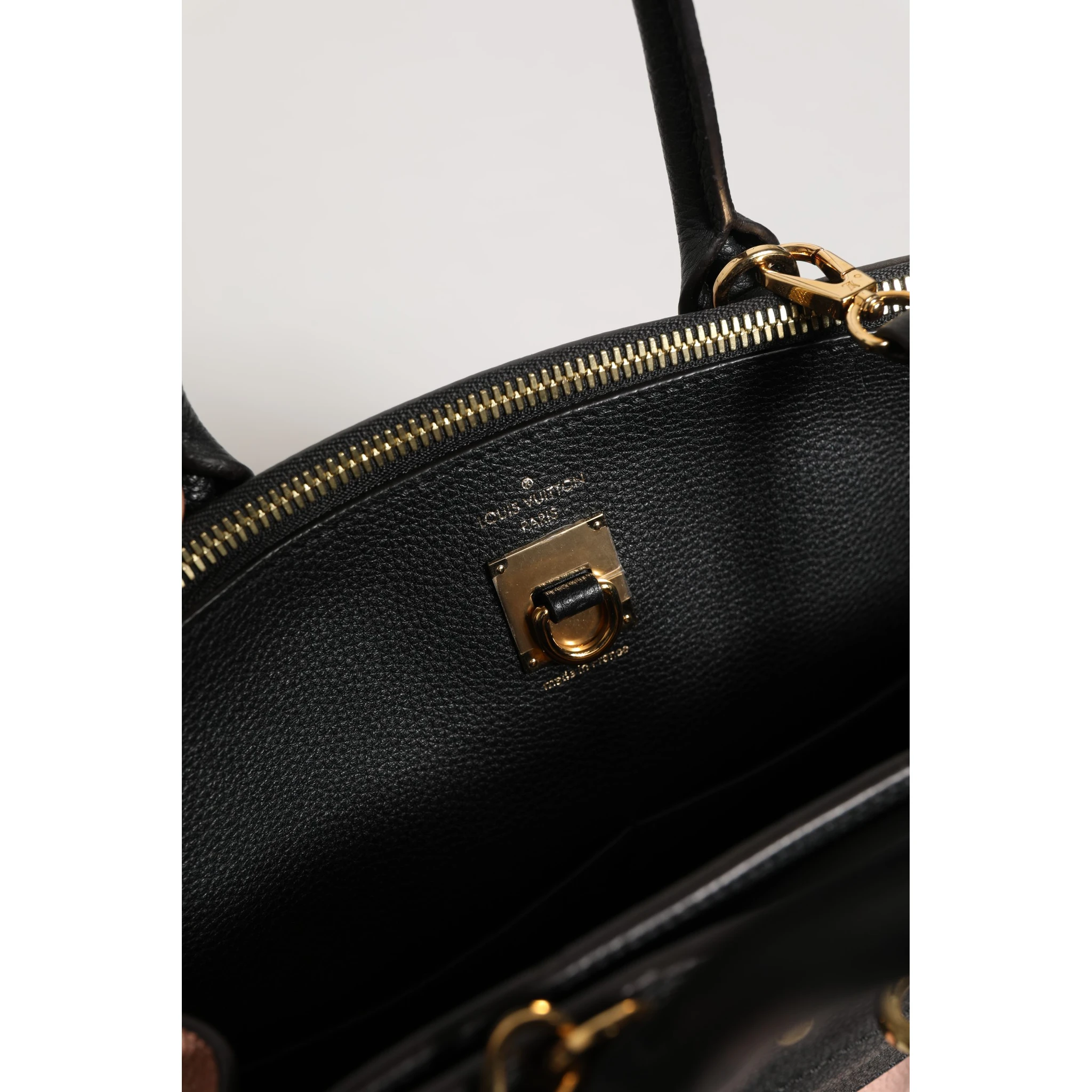 Pink and Black Leather City Steamer Leather Handbag