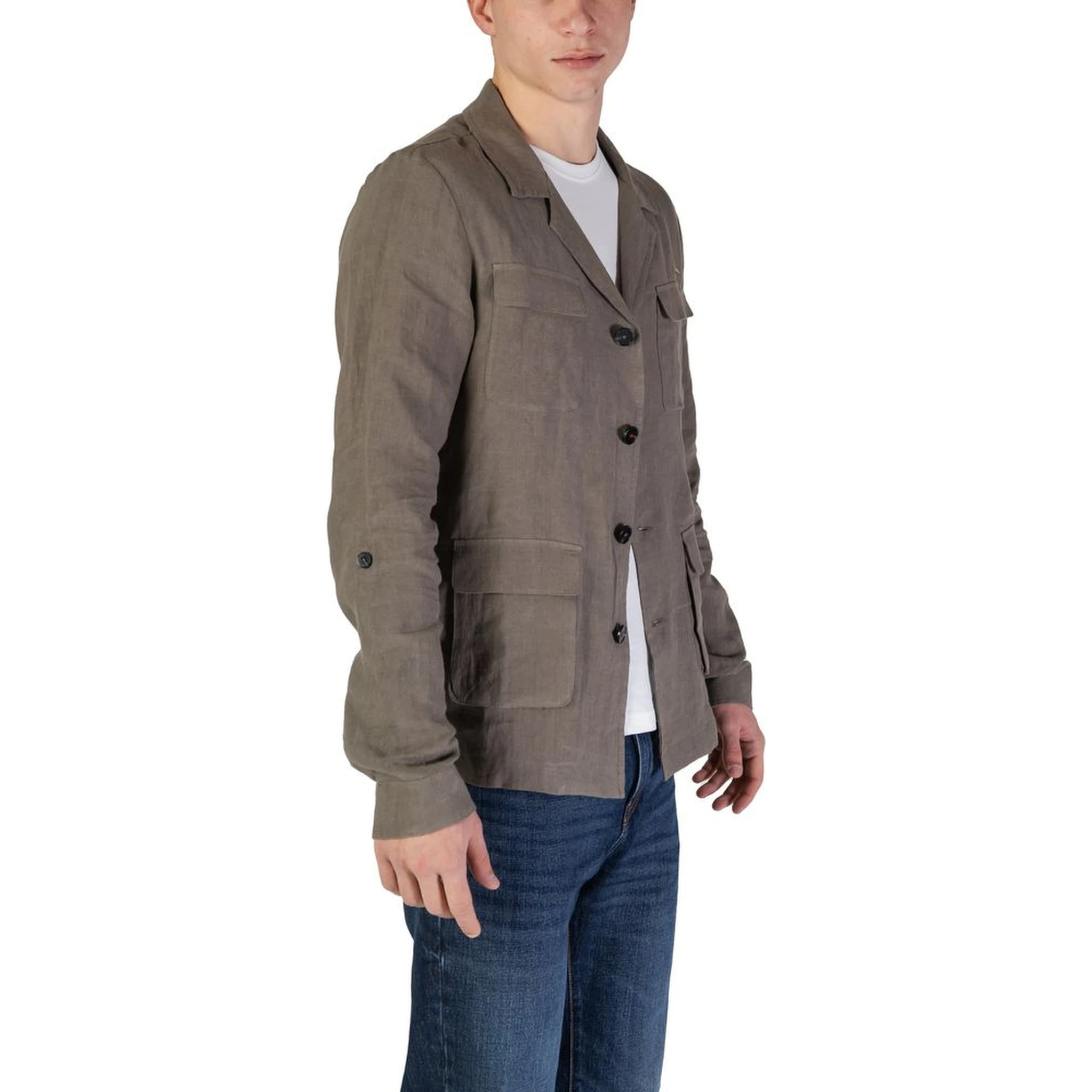 Green Linen Blazer