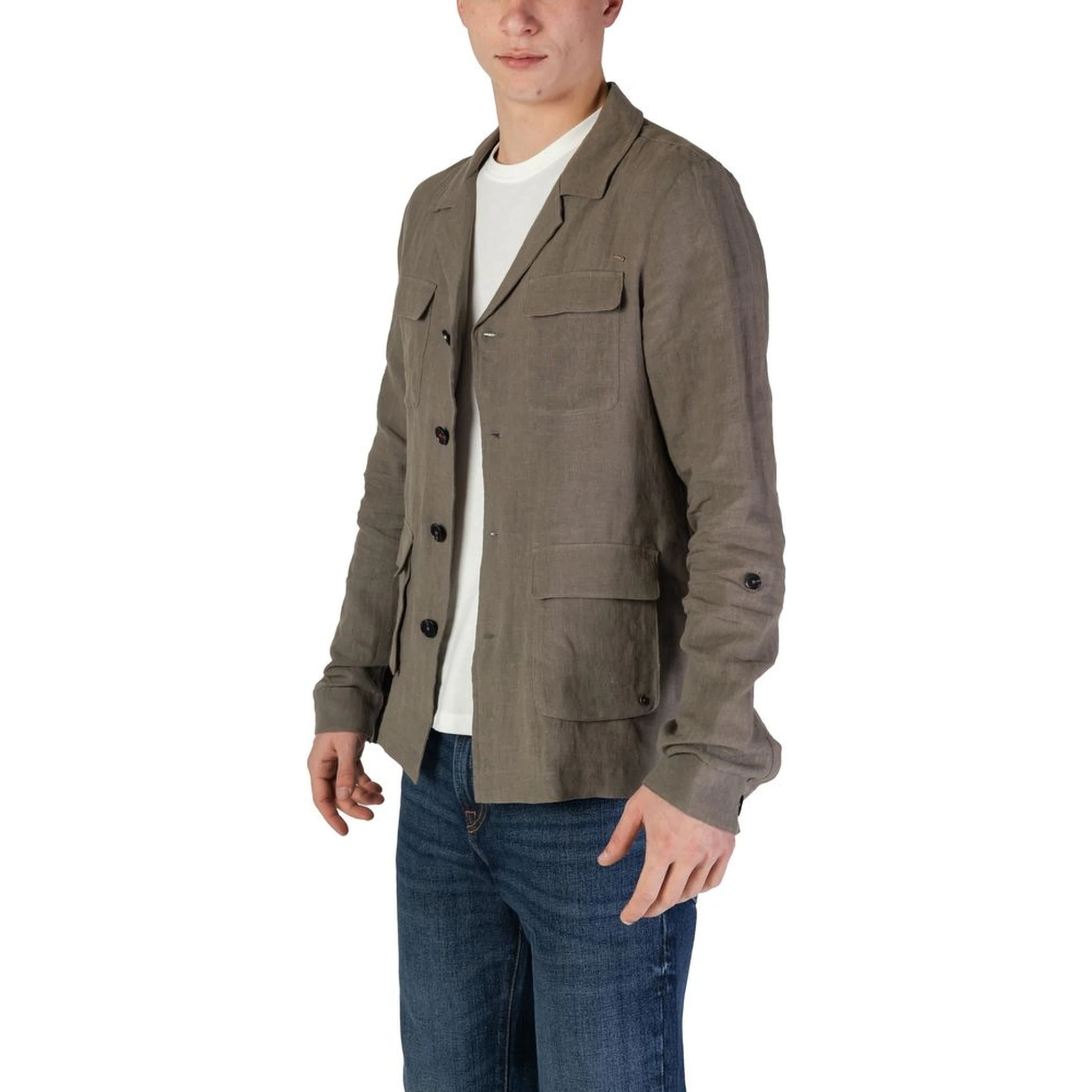 Green Linen Blazer