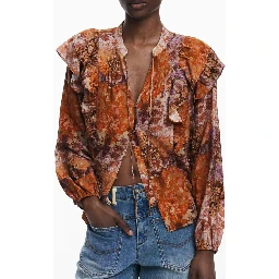 Arancione Viscosa Women Shirt