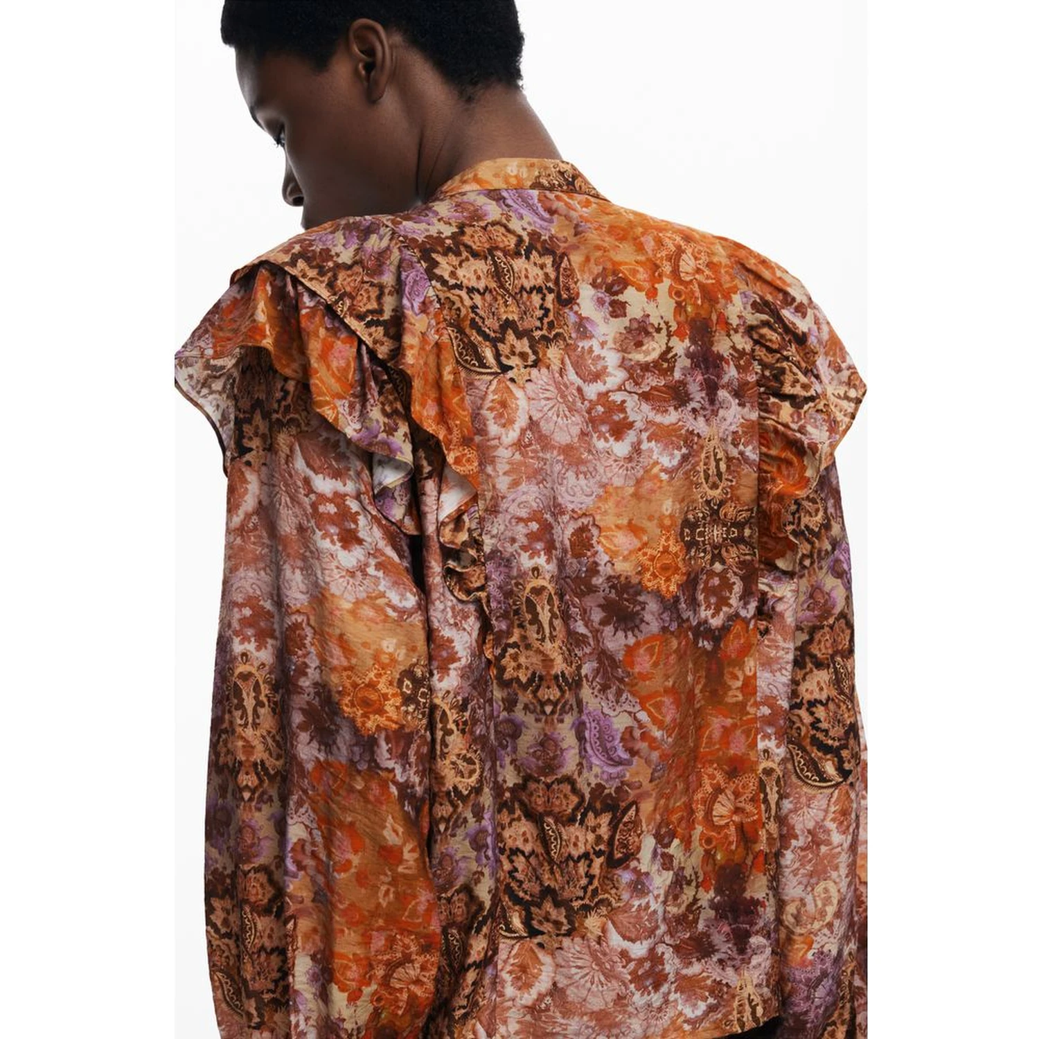 Arancione Viscosa Women Shirt