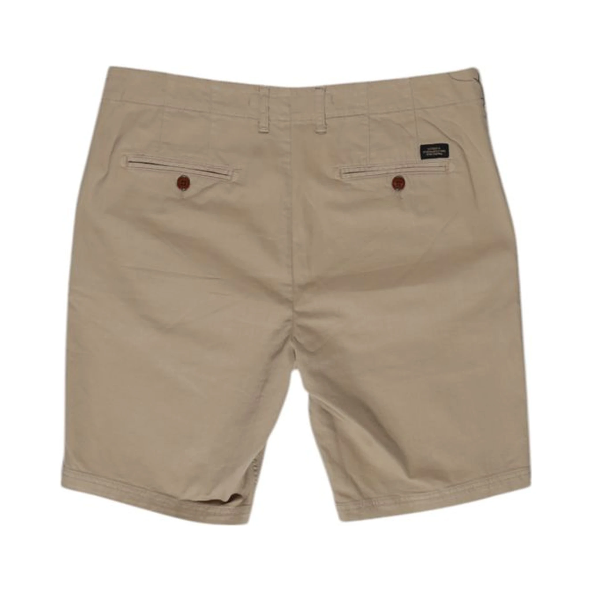 Beige Cotton Bermuda Shorts