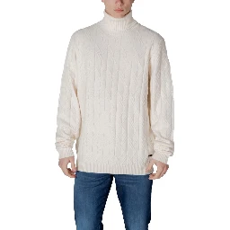 Cream Polyester Turtleneck