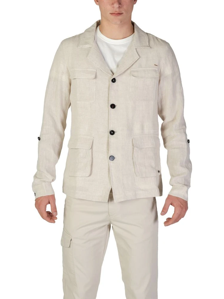 Beige Linen Blazer