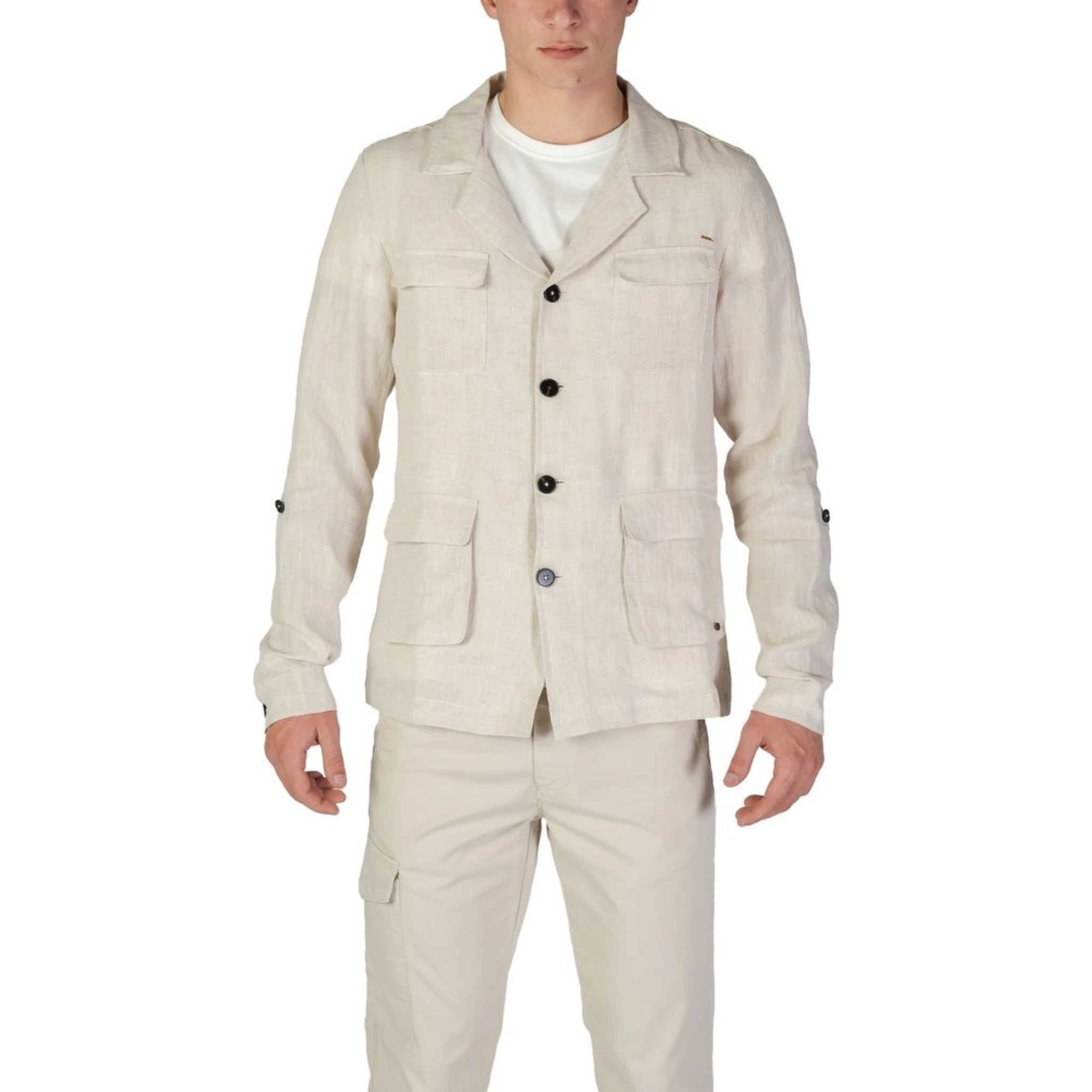 Beige Linen Blazer