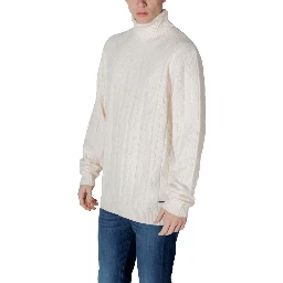 Cream Polyester Turtleneck