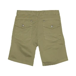 Green Cotton Bermuda Shorts